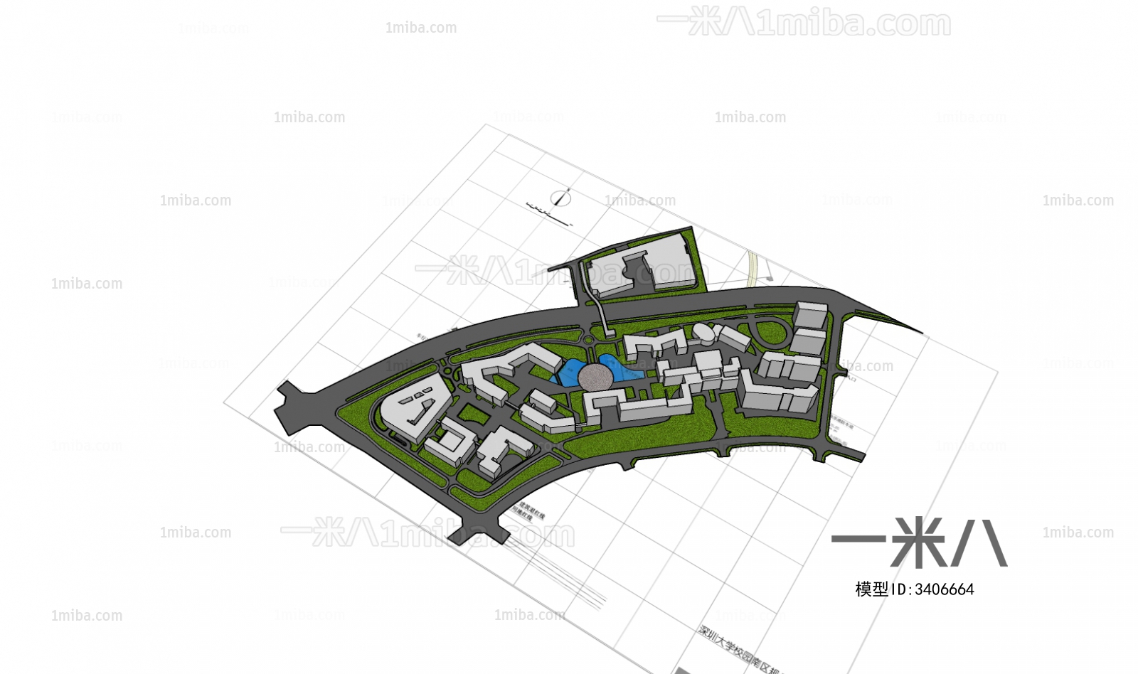 Modern Architectural Bird's-eye View Planning