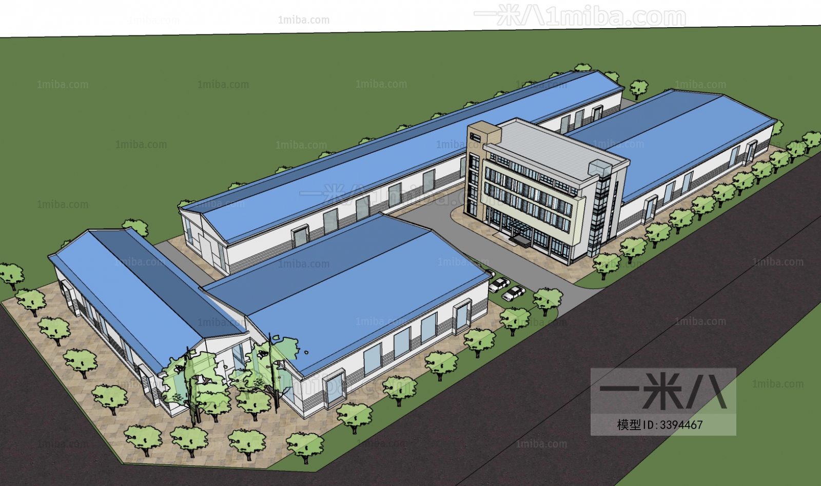 Modern Architectural Bird's-eye View Planning