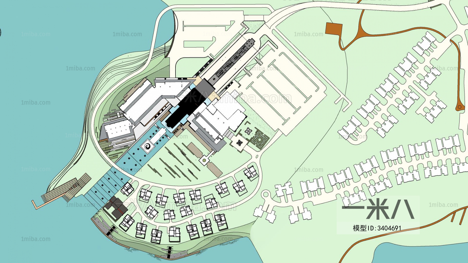 Modern Architectural Bird's-eye View Planning