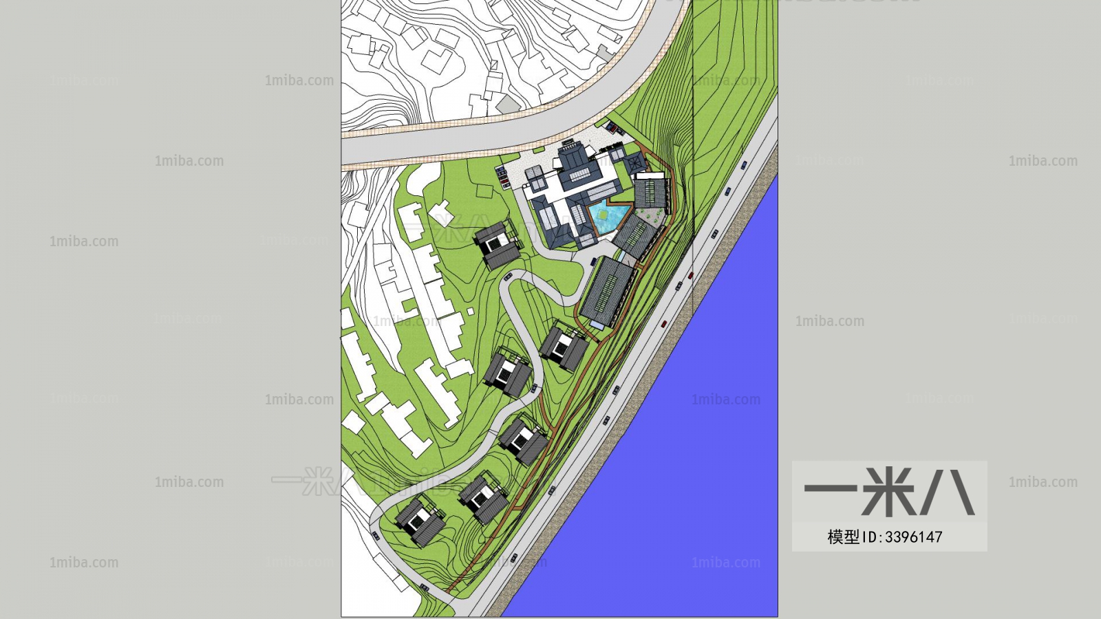 Modern Architectural Bird's-eye View Planning