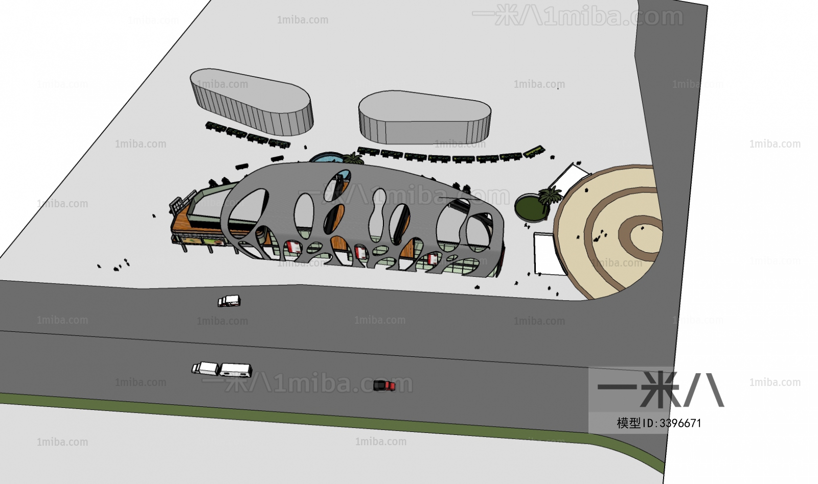 Modern Architectural Bird's-eye View Planning