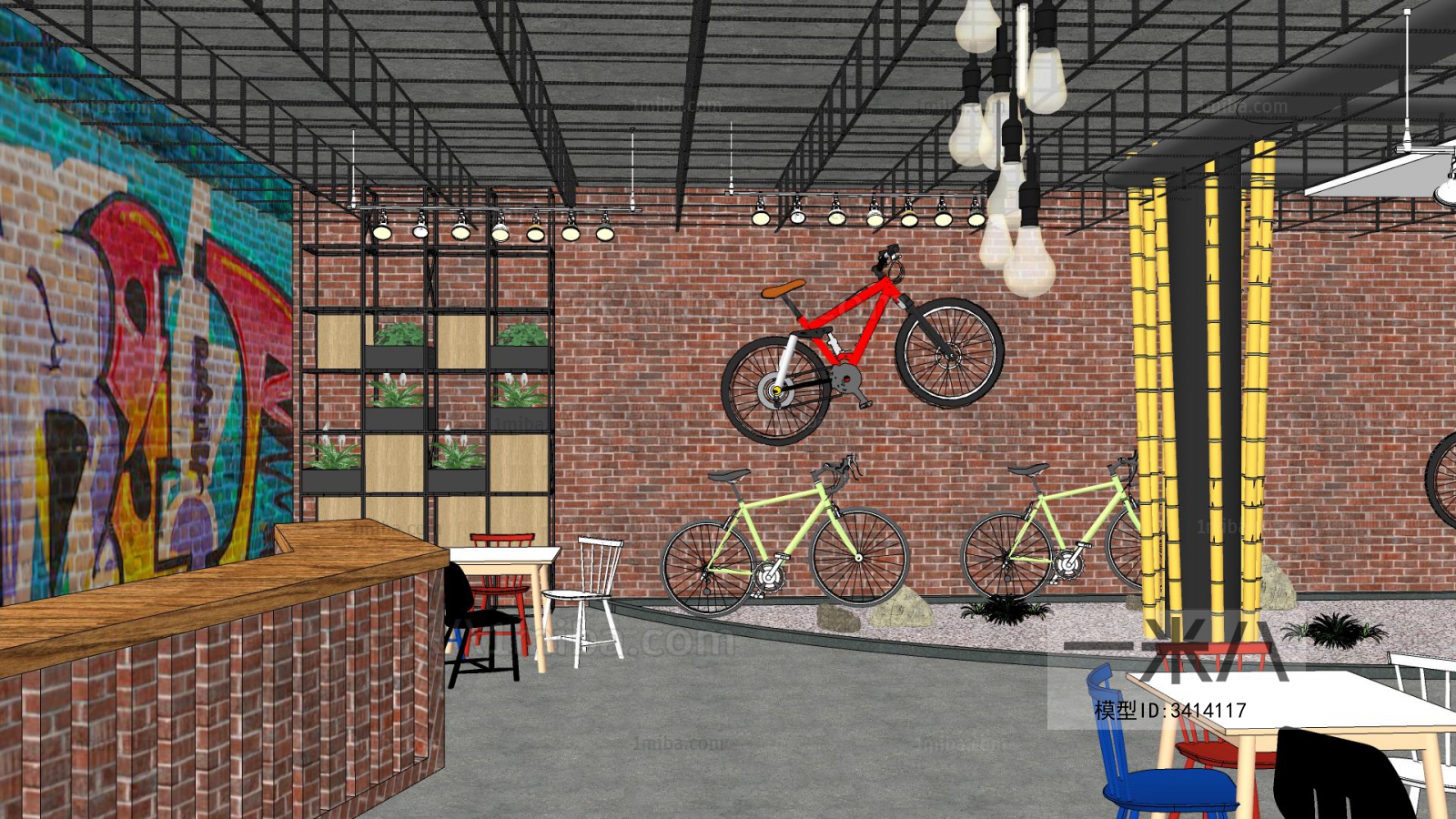 现代自行车专卖店室内设计