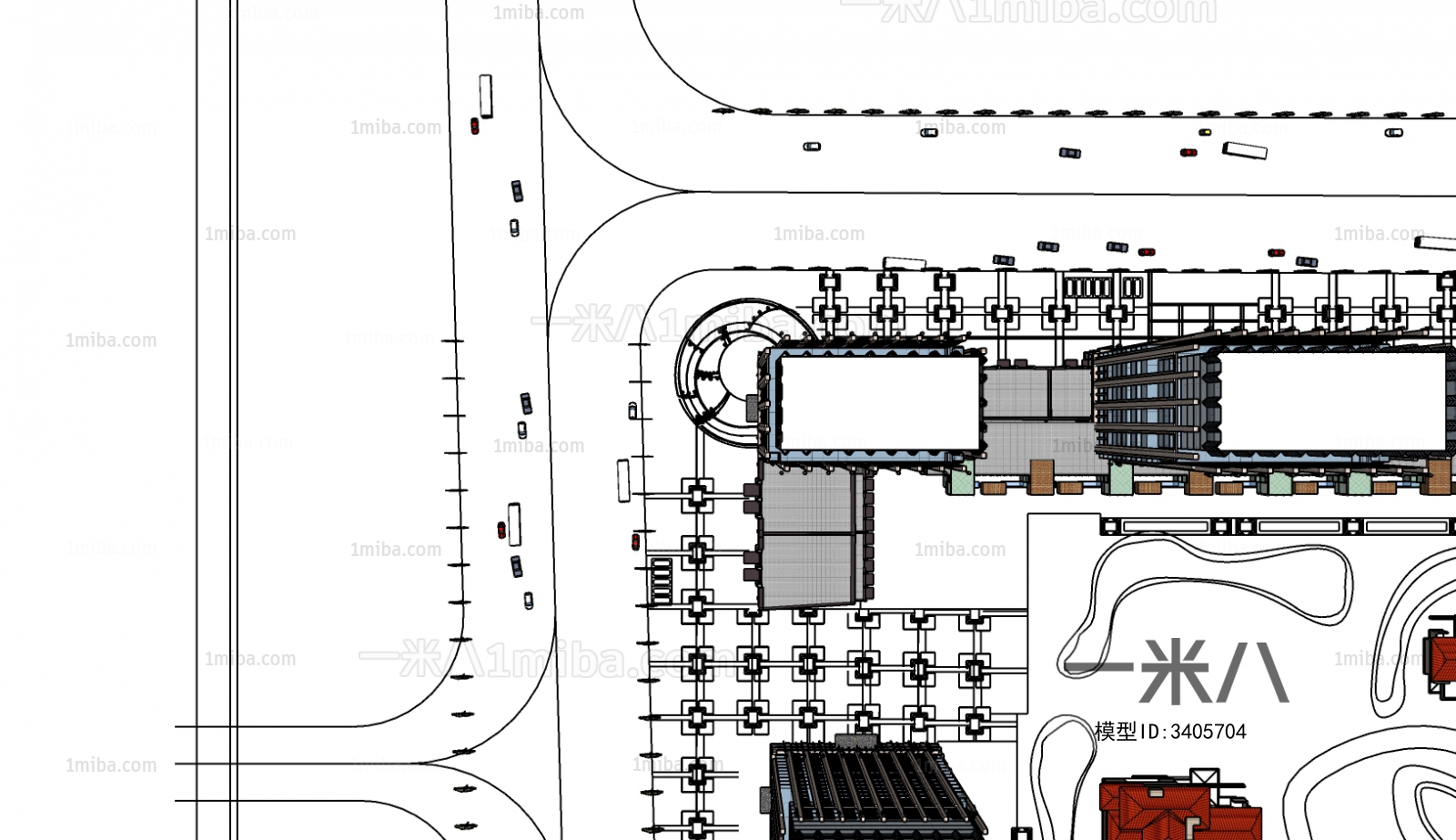 Modern Architectural Bird's-eye View Planning