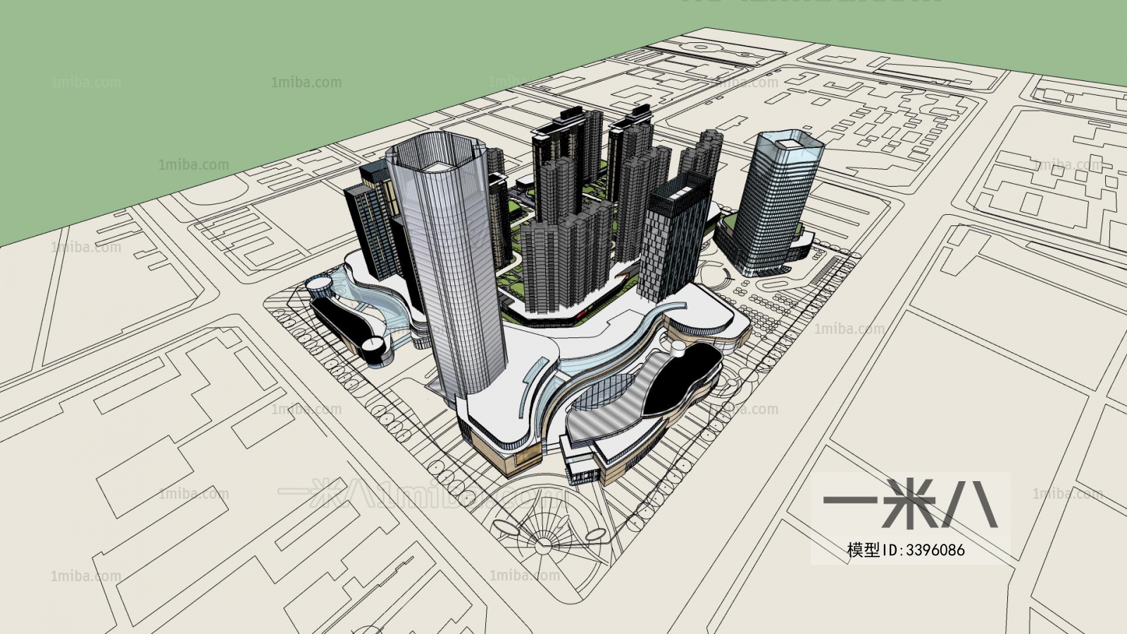 Modern Architectural Bird's-eye View Planning