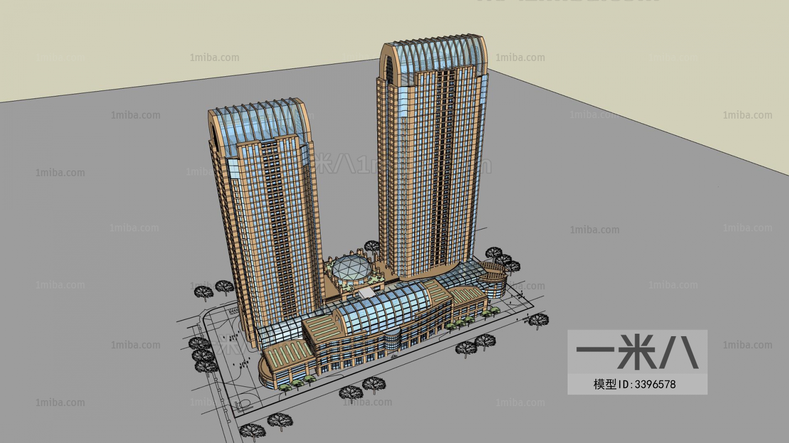 Modern Architectural Bird's-eye View Planning