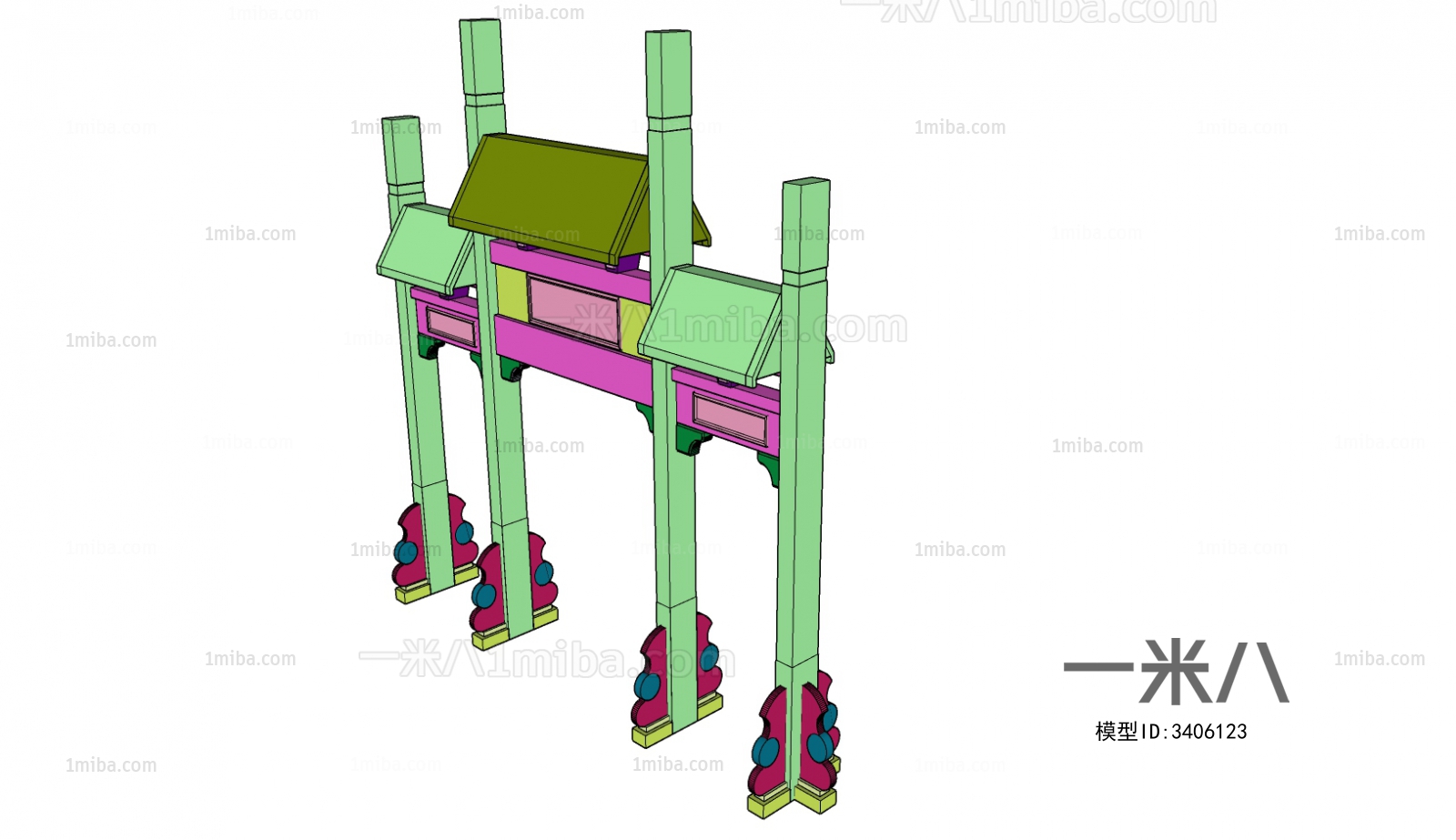 New Chinese Style Ancient Architectural Buildings