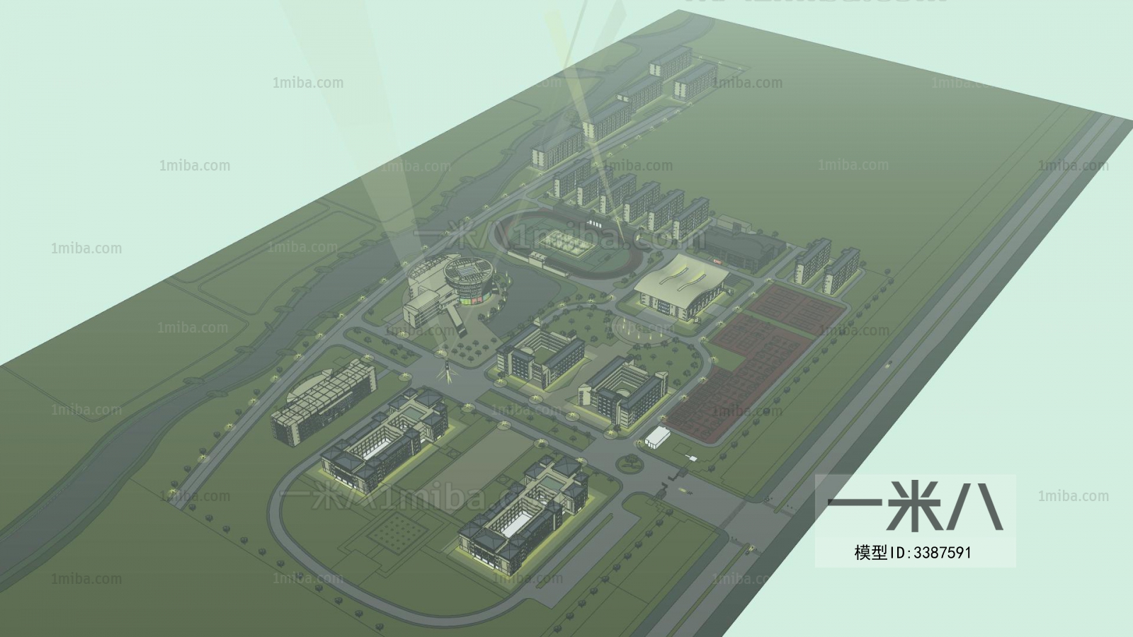 Modern Architectural Bird's-eye View Planning