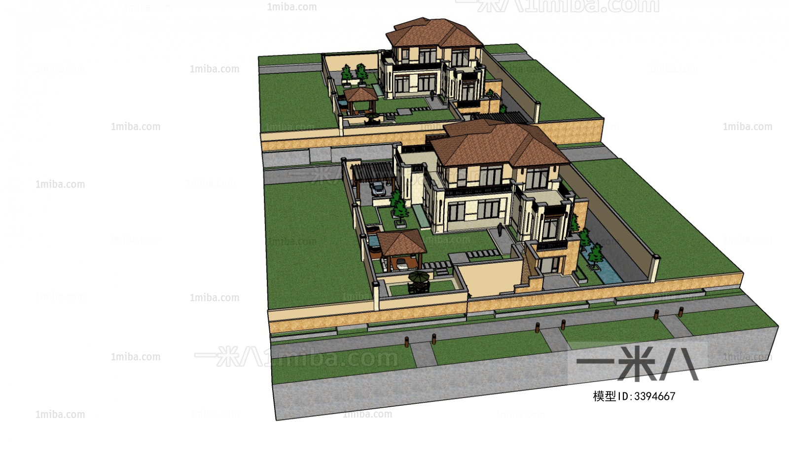 Modern Architectural Bird's-eye View Planning