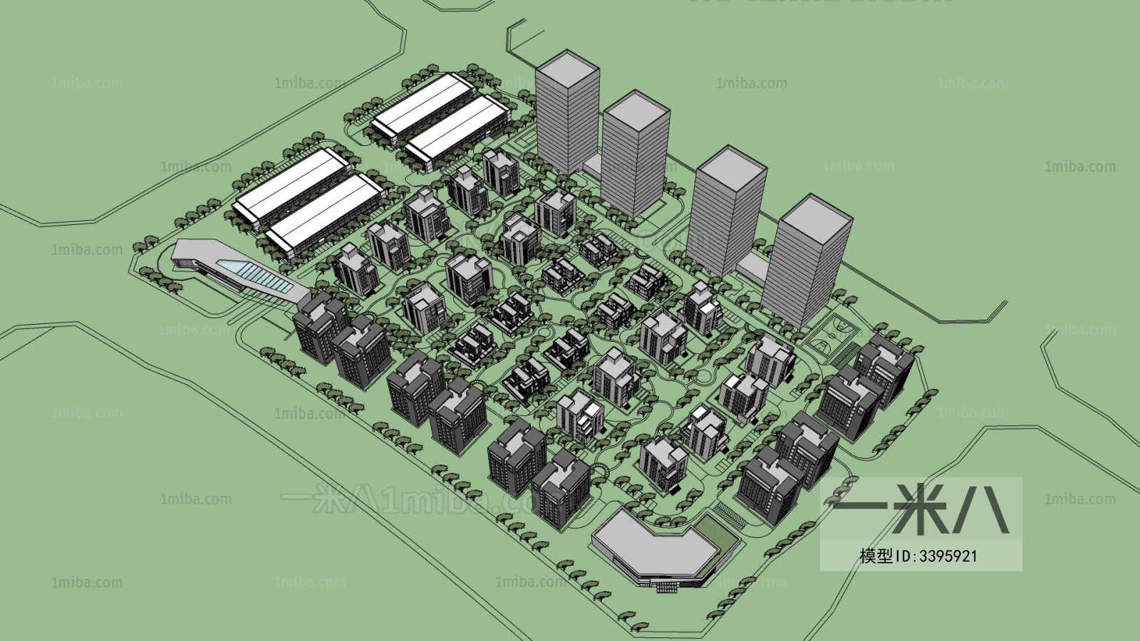 Modern Architectural Bird's-eye View Planning