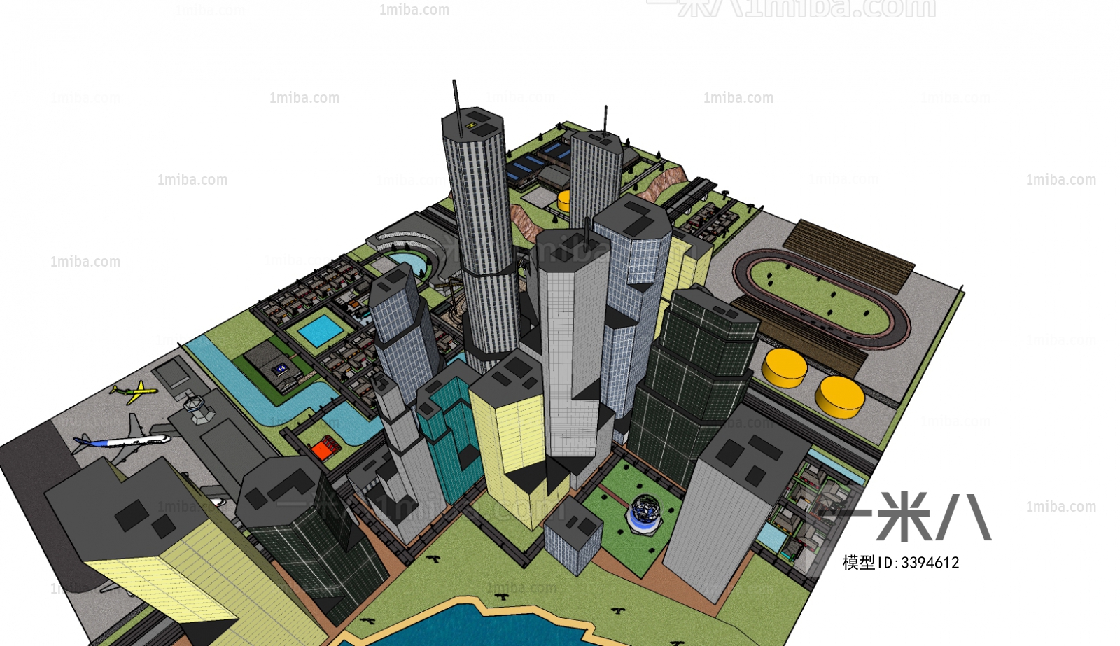 Modern Architectural Bird's-eye View Planning