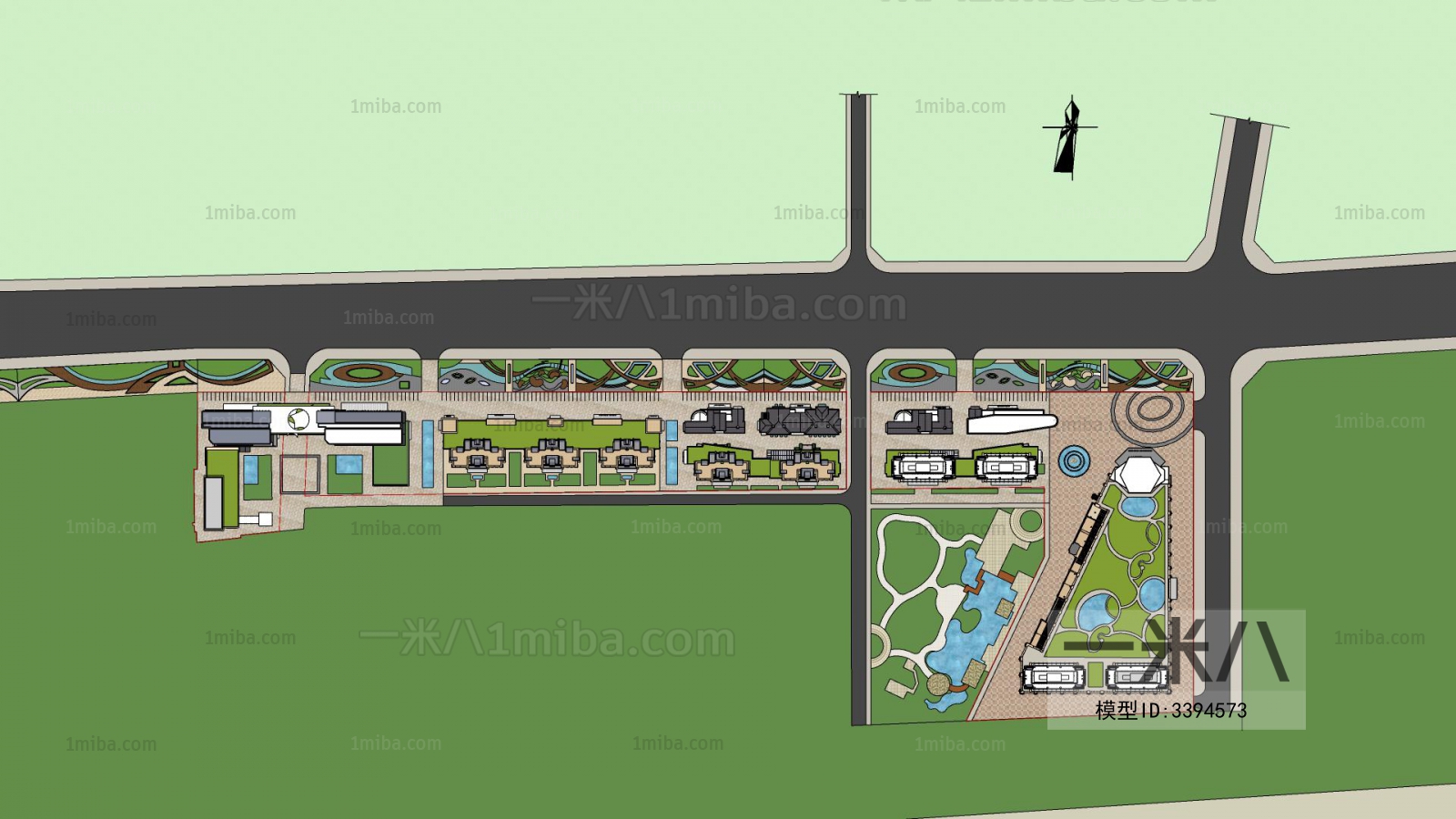 Modern Architectural Bird's-eye View Planning