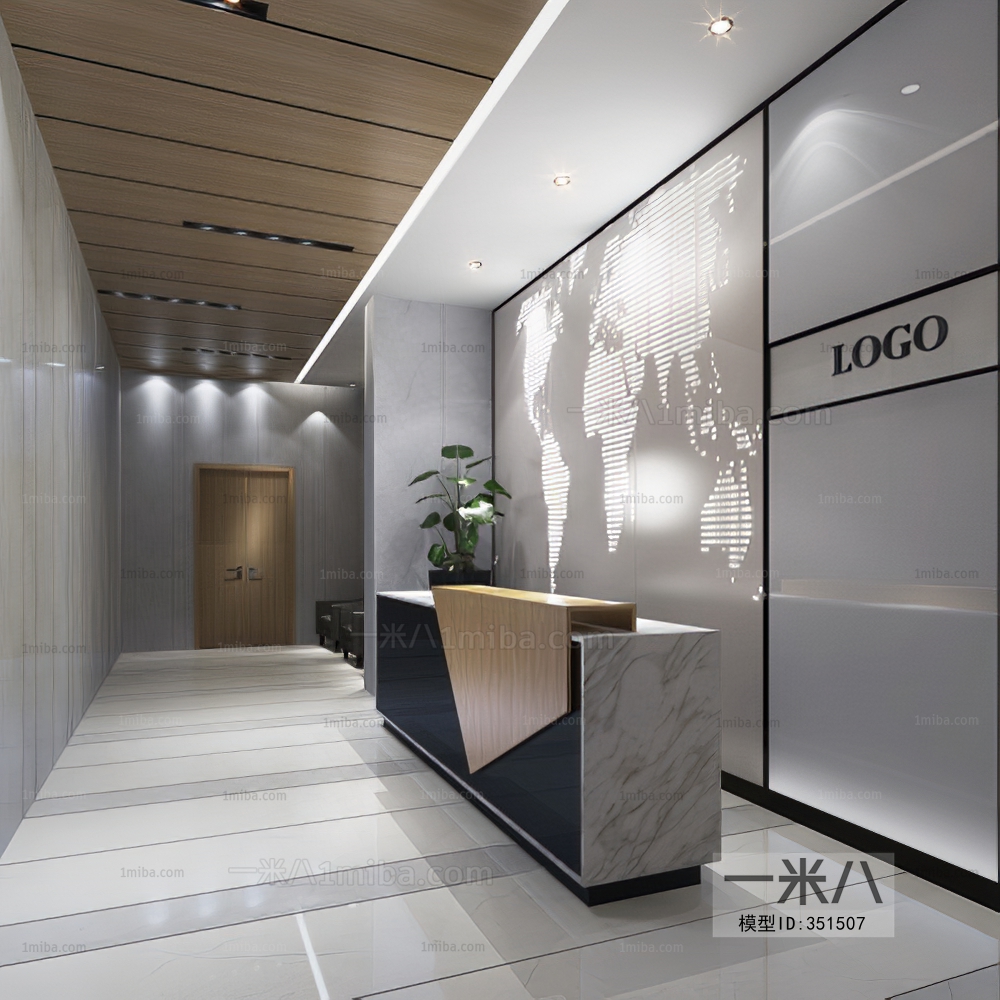 Modern Office Reception Desk