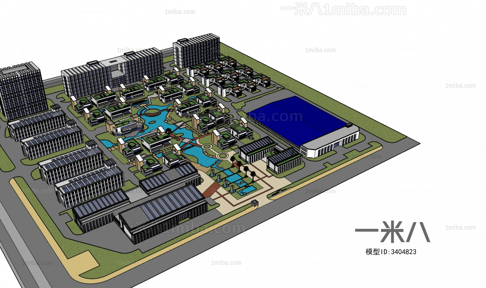 Modern Architectural Bird's-eye View Planning