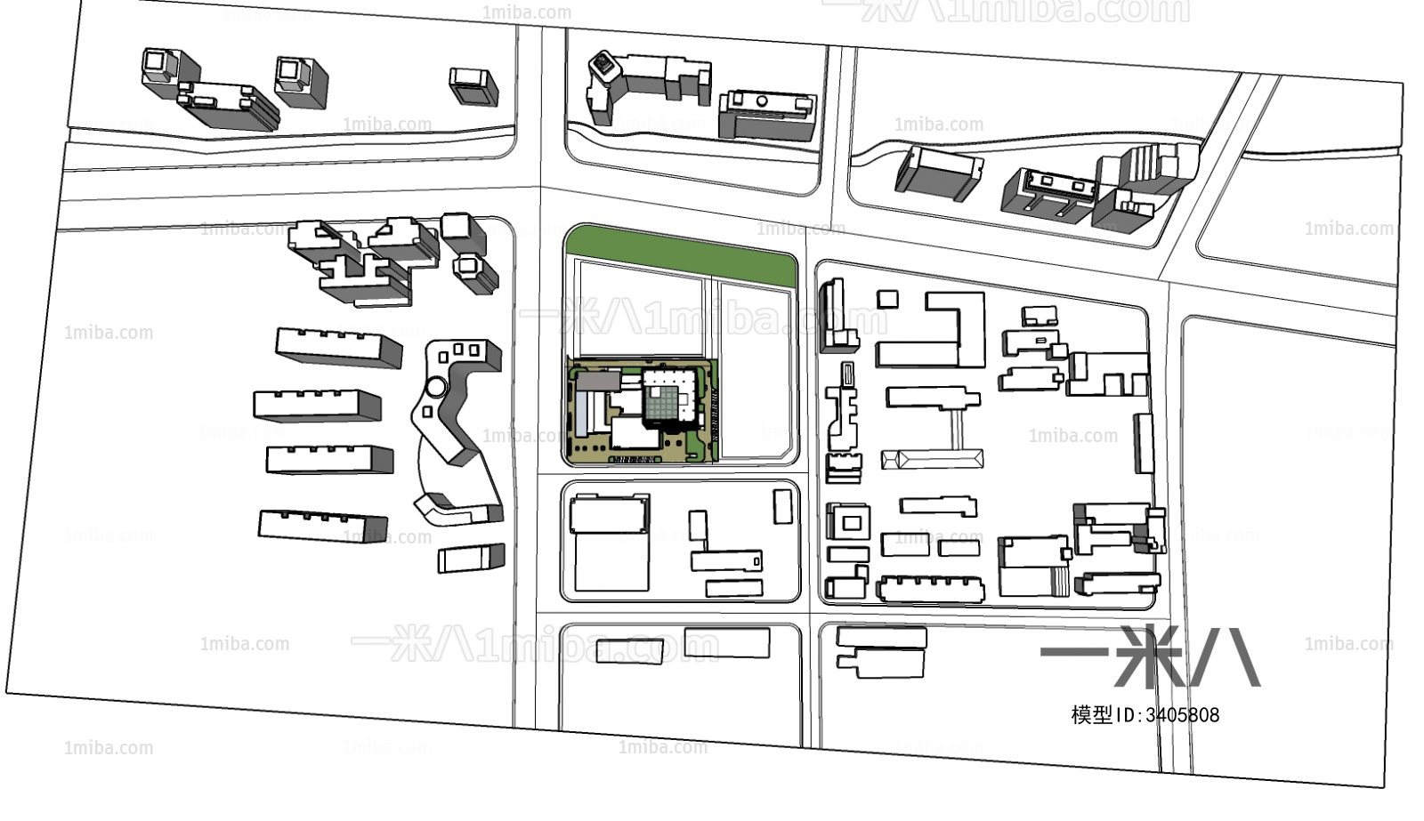 Modern Architectural Bird's-eye View Planning