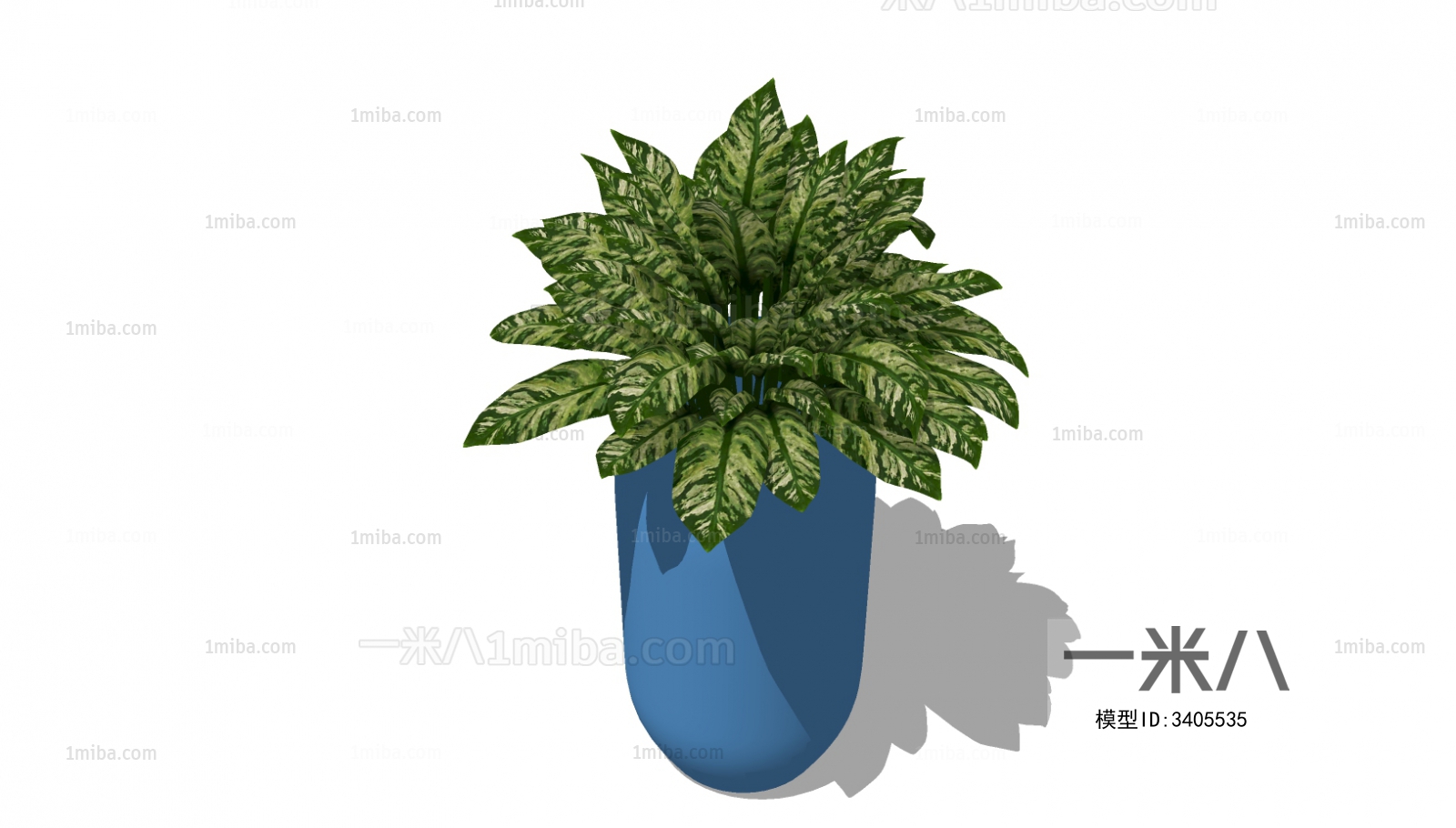 Modern Potted Green Plant