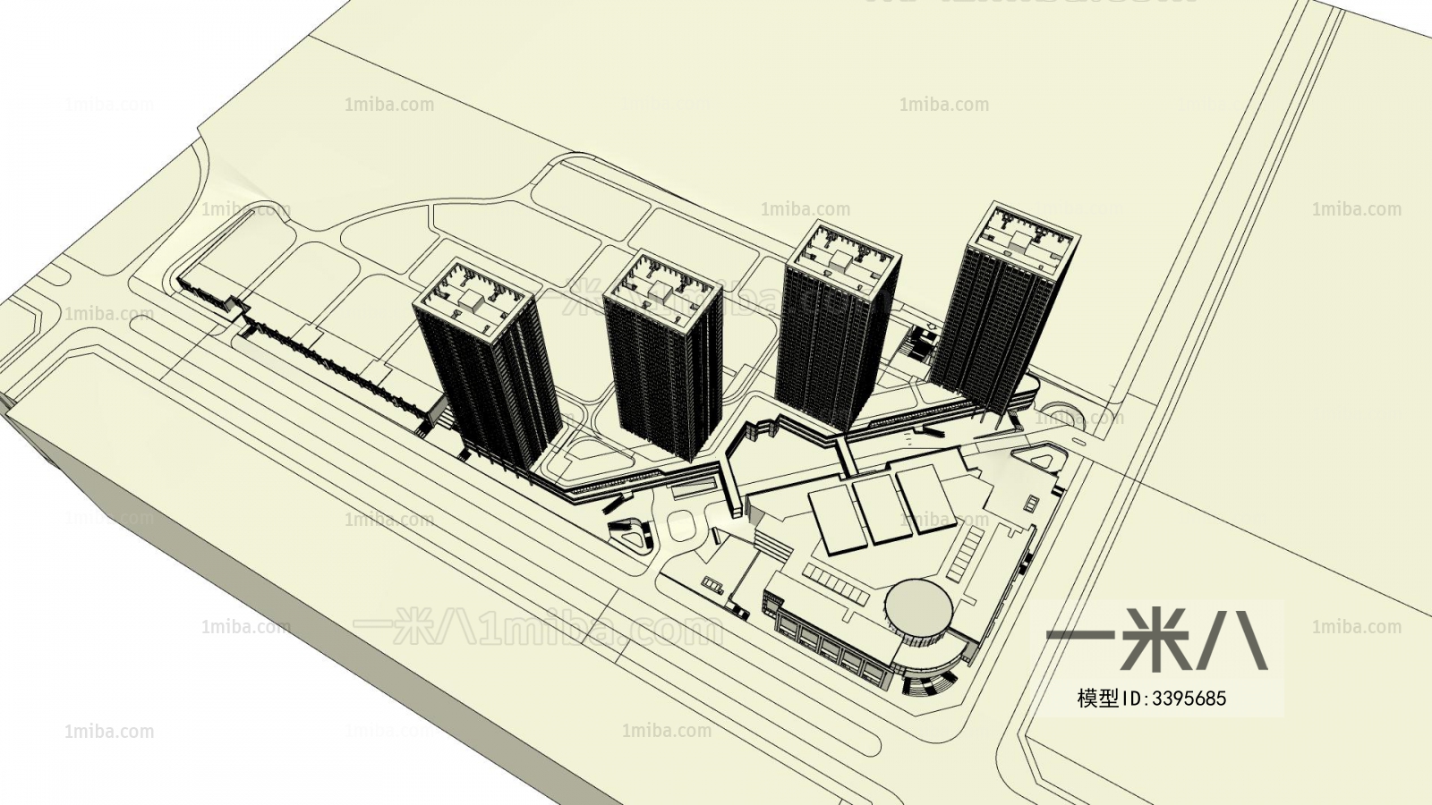 Modern Architectural Bird's-eye View Planning