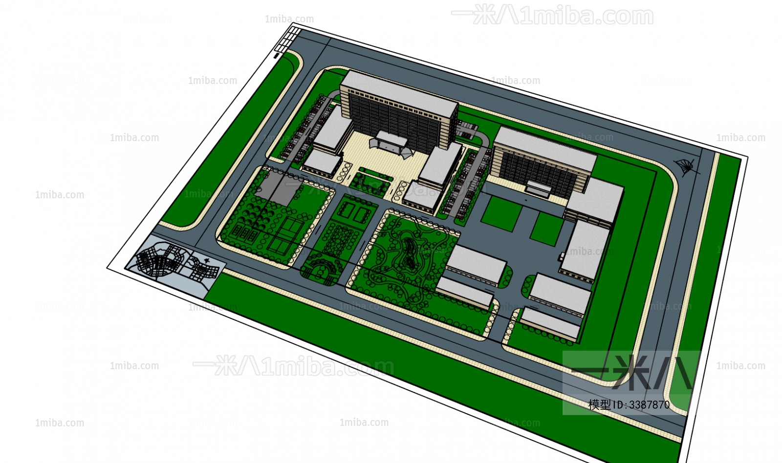 Modern Architectural Bird's-eye View Planning