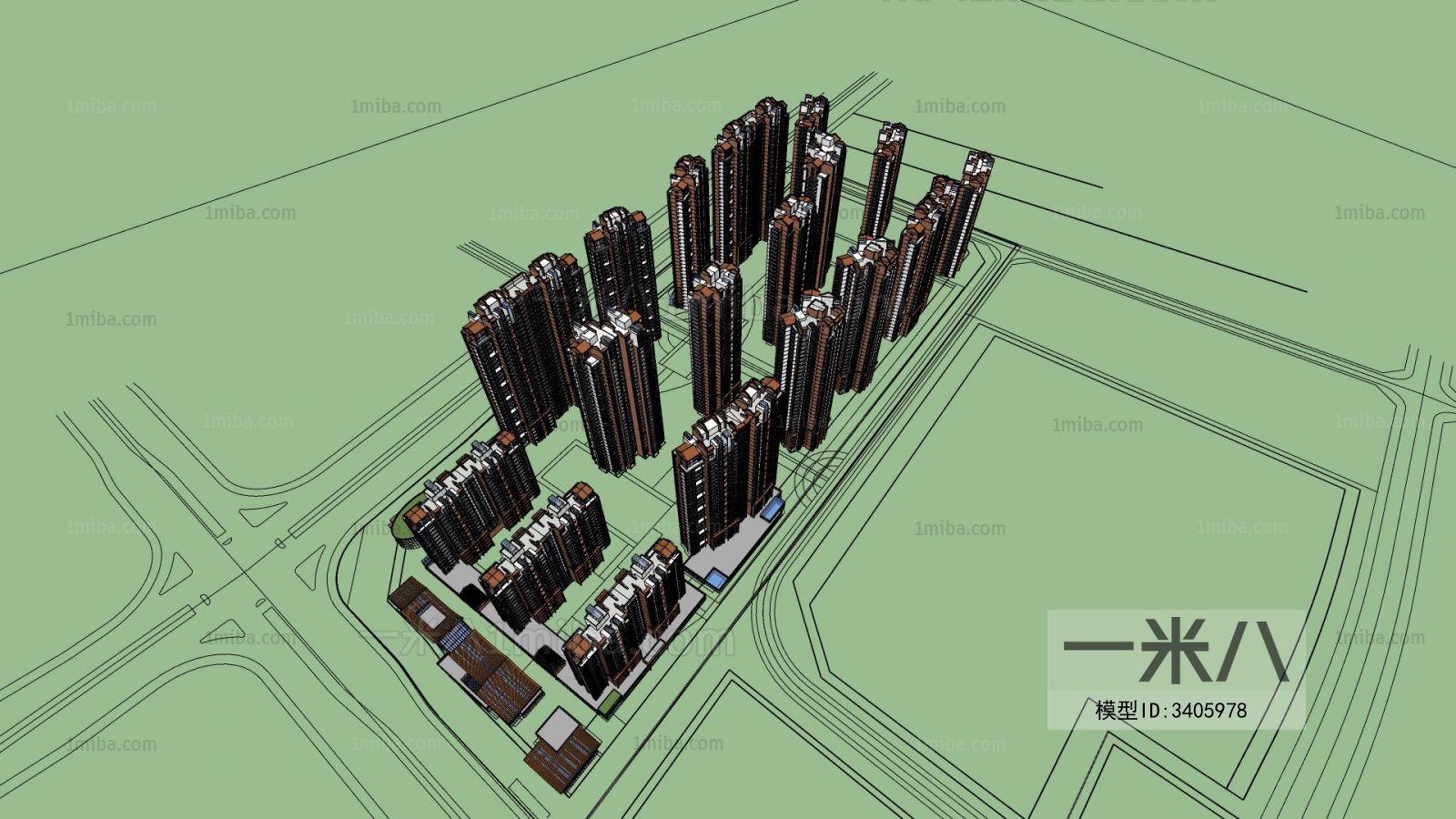 Modern Architectural Bird's-eye View Planning