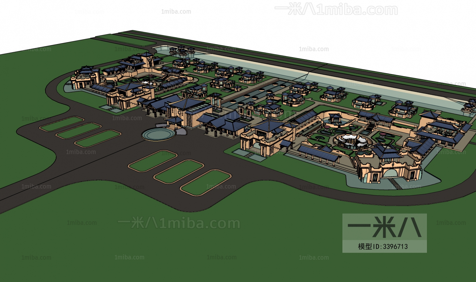 Modern Architectural Bird's-eye View Planning