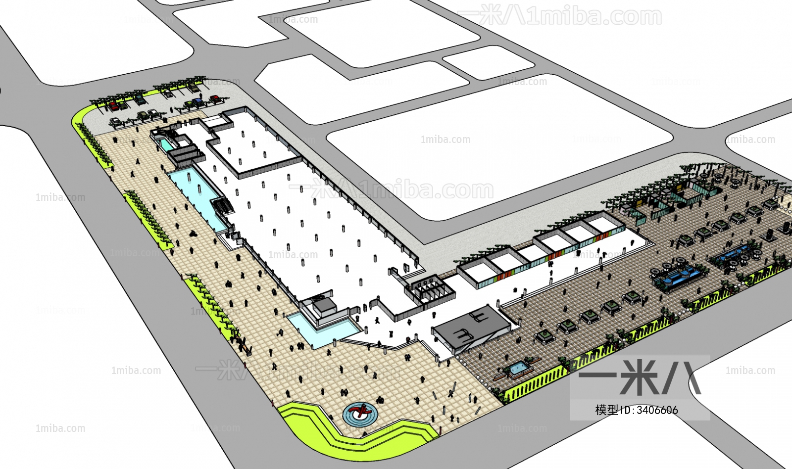 Modern Architectural Bird's-eye View Planning