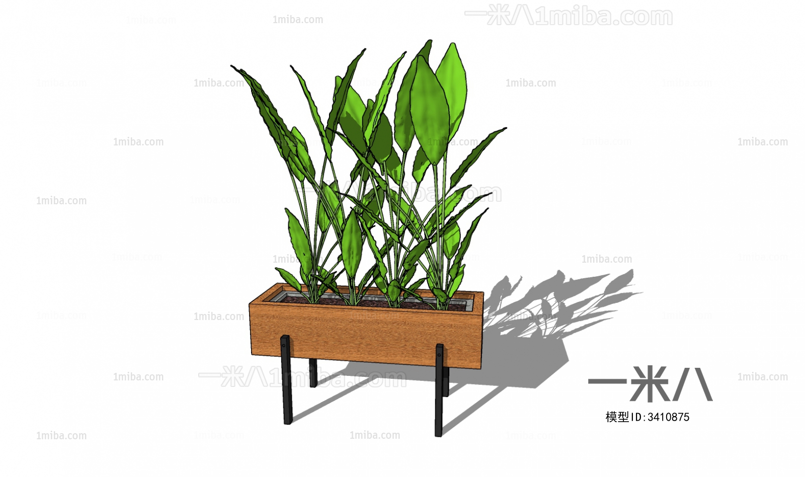 Modern Potted Green Plant