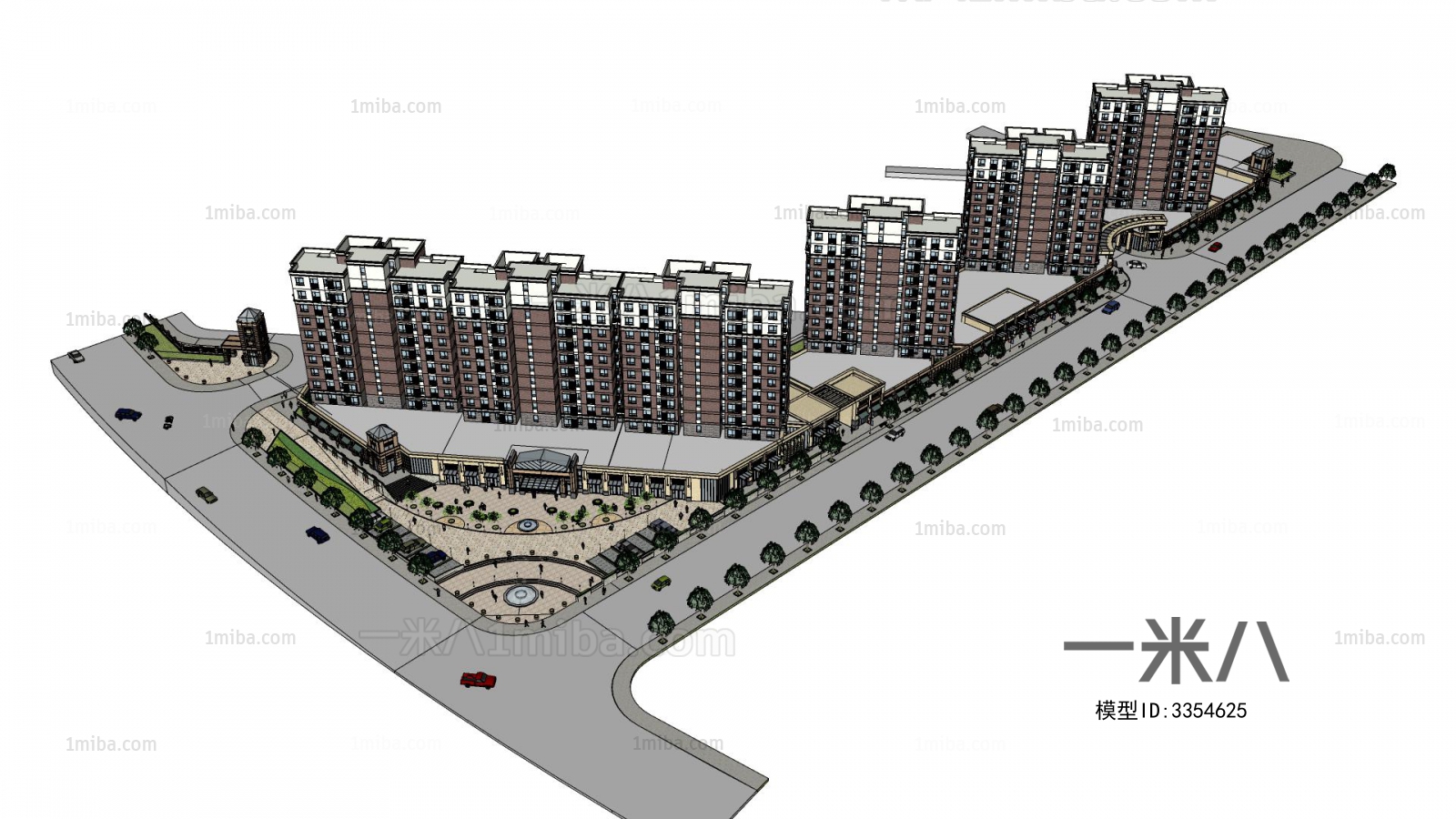 Modern Architectural Bird's-eye View Planning