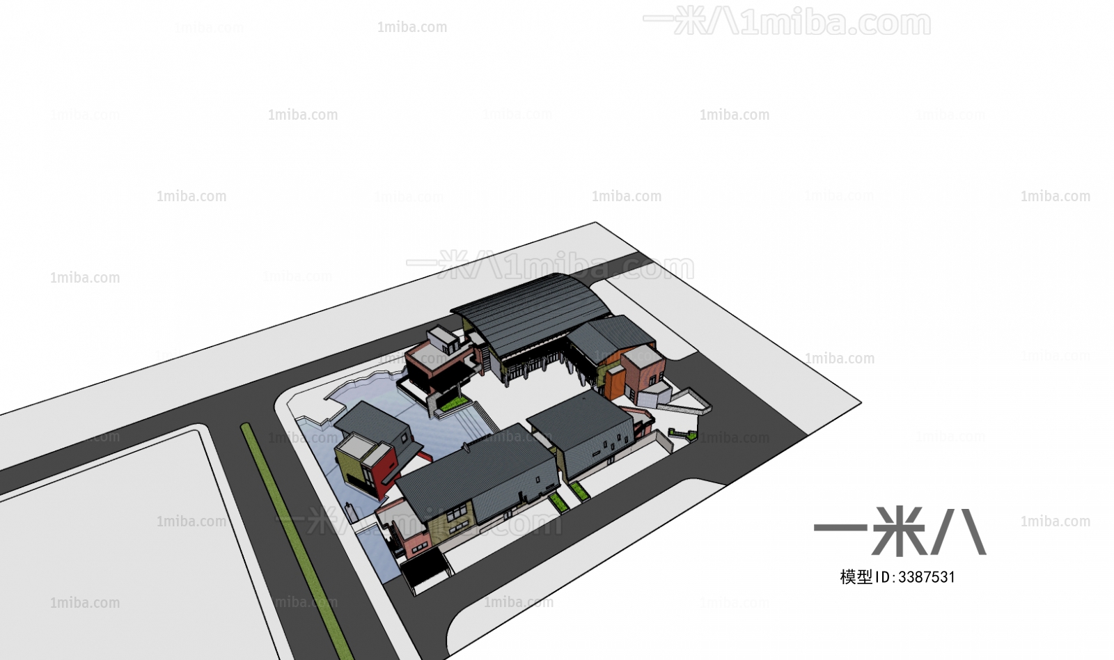 Modern Architectural Bird's-eye View Planning