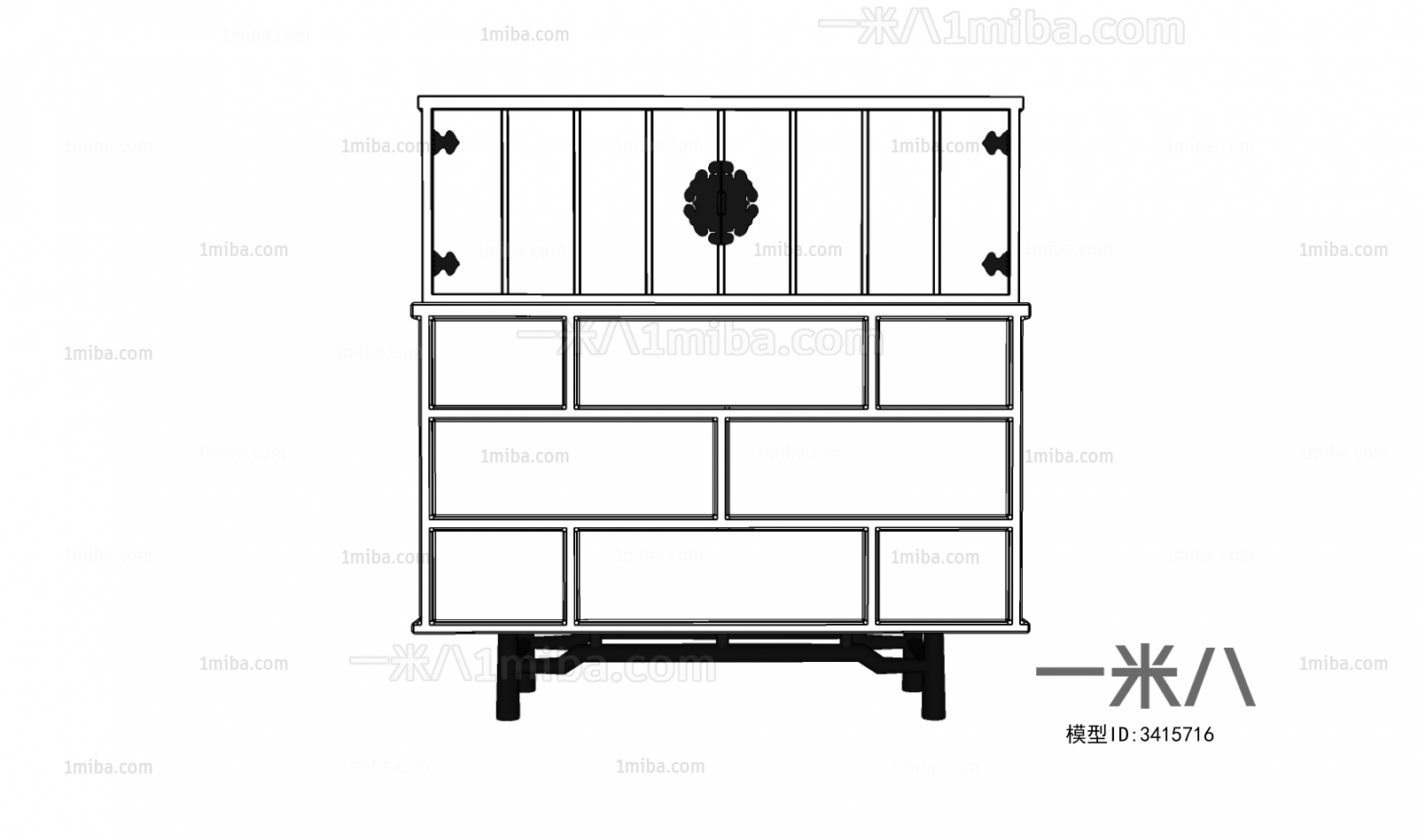 新中式装饰柜