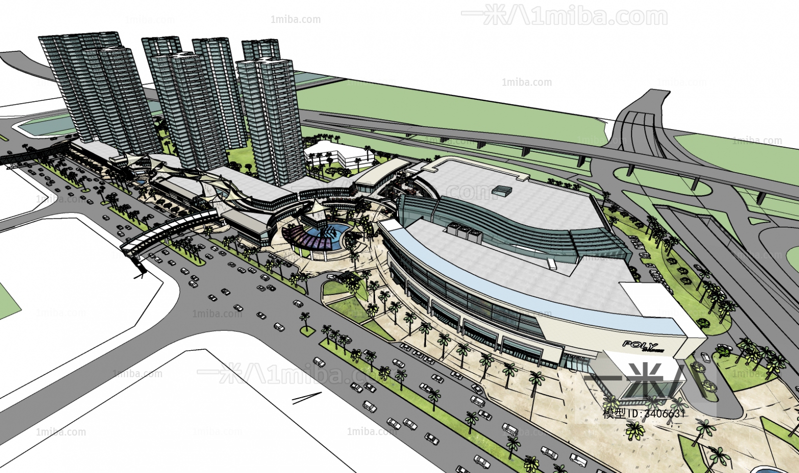 Modern Architectural Bird's-eye View Planning