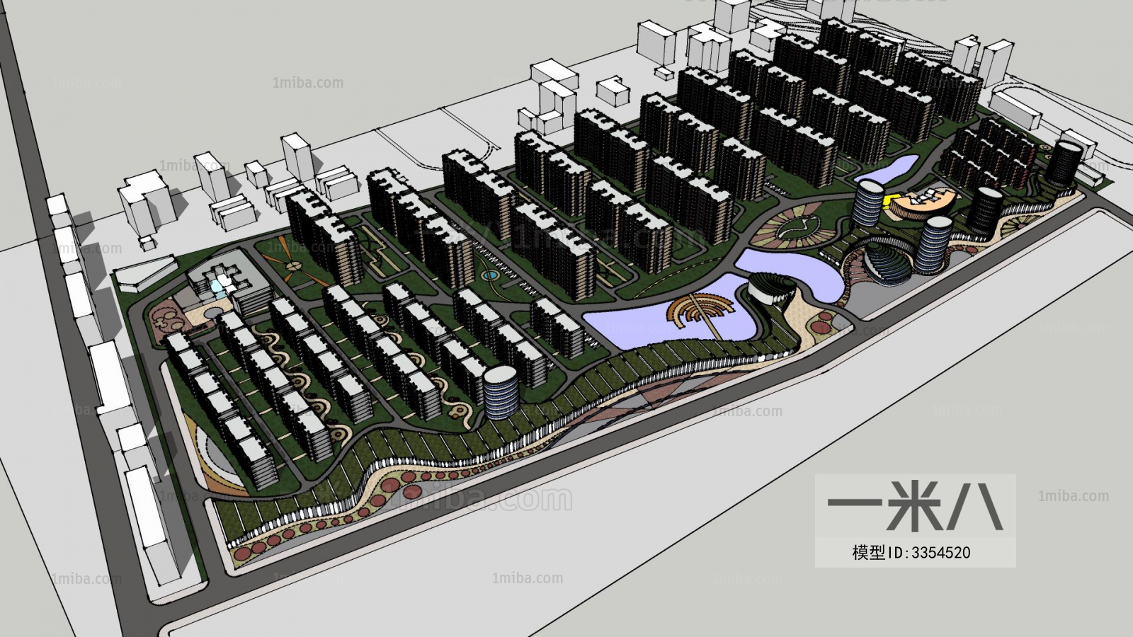 Modern Architectural Bird's-eye View Planning