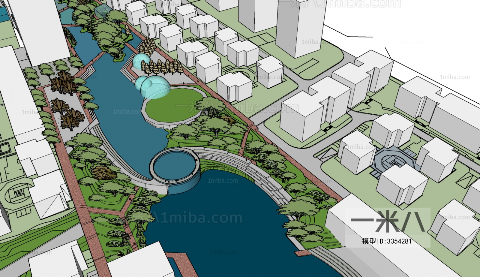 Modern Architectural Bird's-eye View Planning