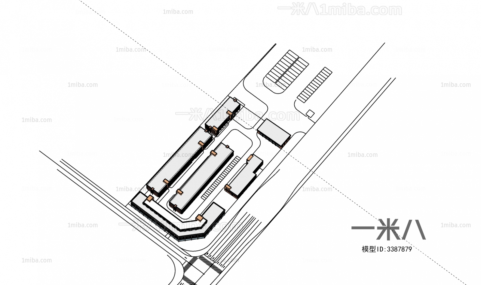 Modern Architectural Bird's-eye View Planning