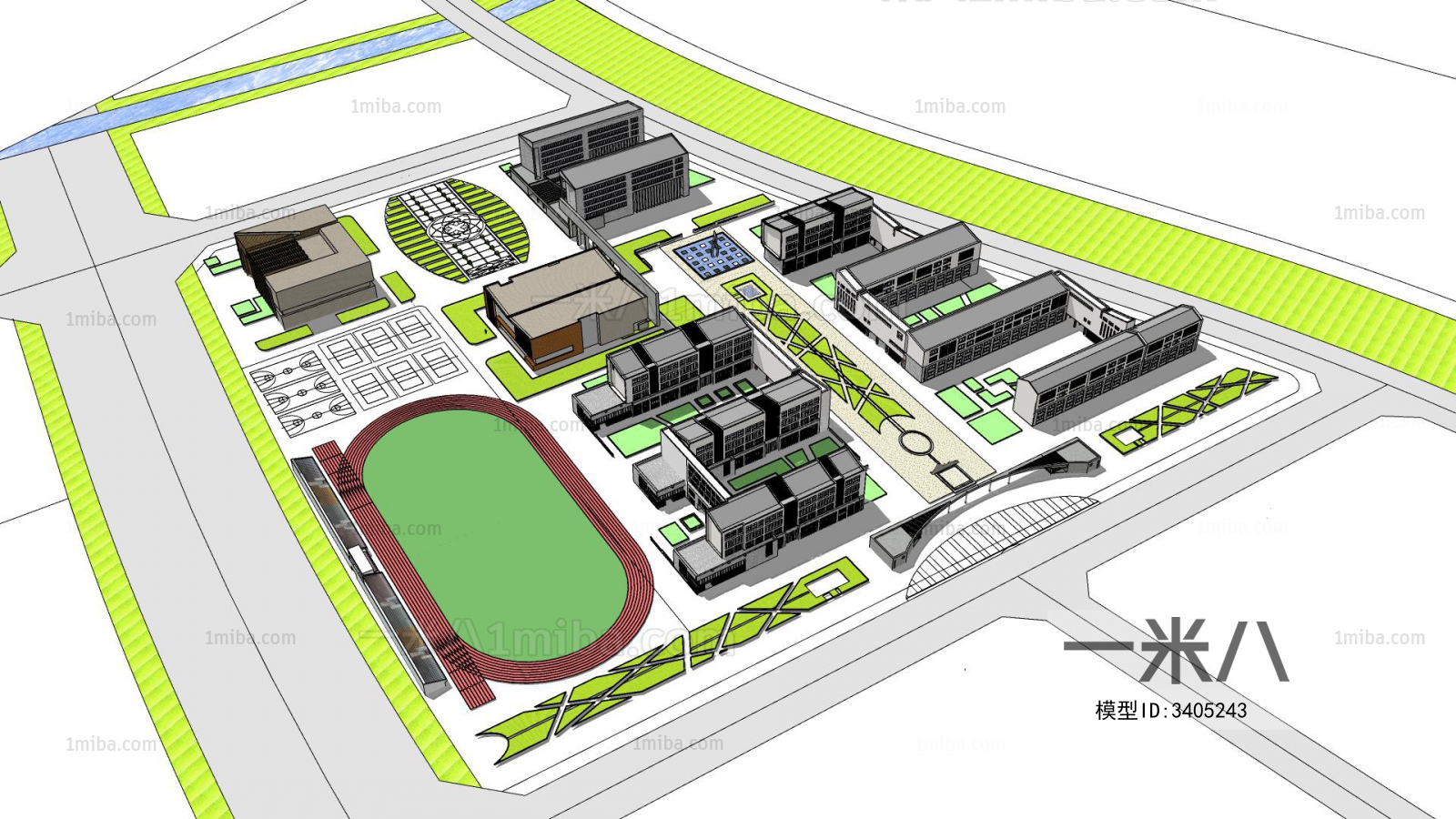 Modern Architectural Bird's-eye View Planning