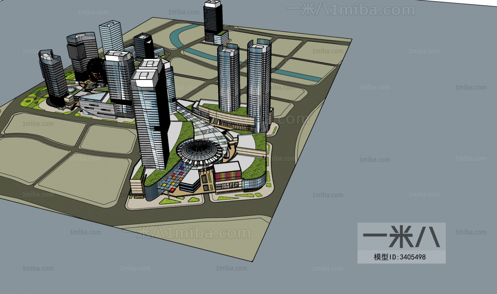 Modern Architectural Bird's-eye View Planning