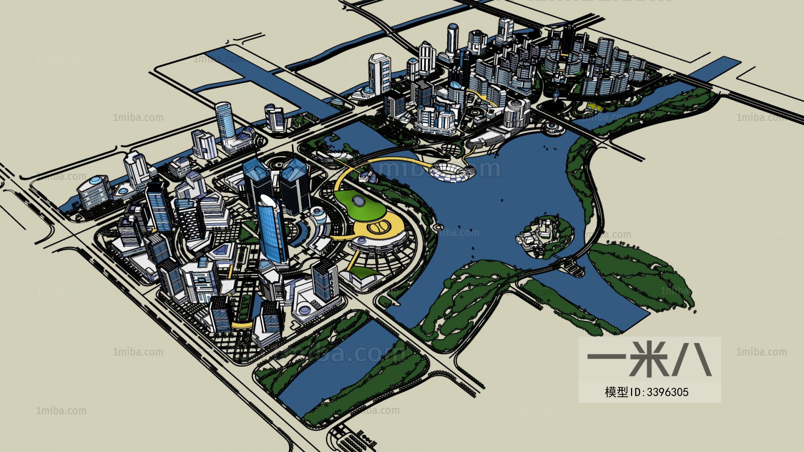 Modern Architectural Bird's-eye View Planning