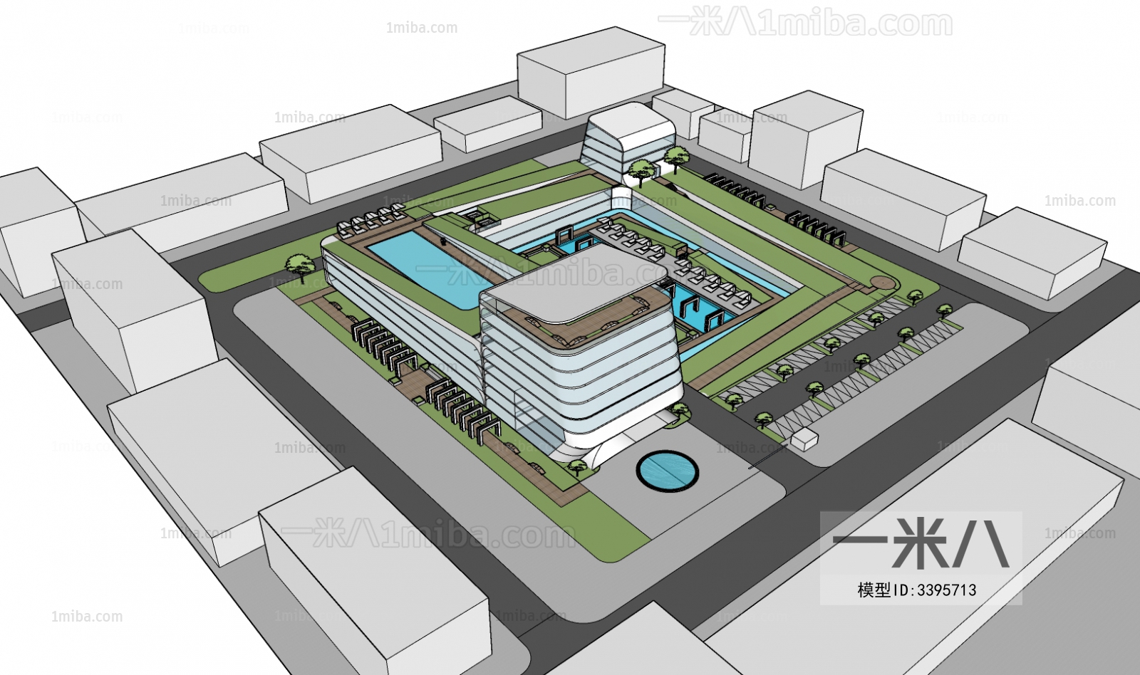 Modern Architectural Bird's-eye View Planning