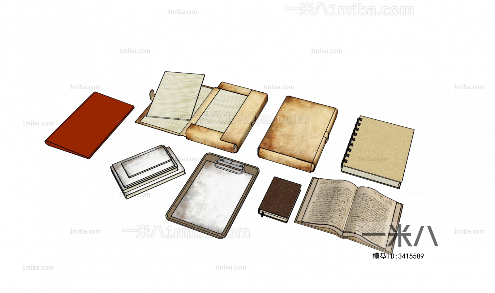 Modern Book sketchup Model Free Download - Model ID.659588353 | 1miba