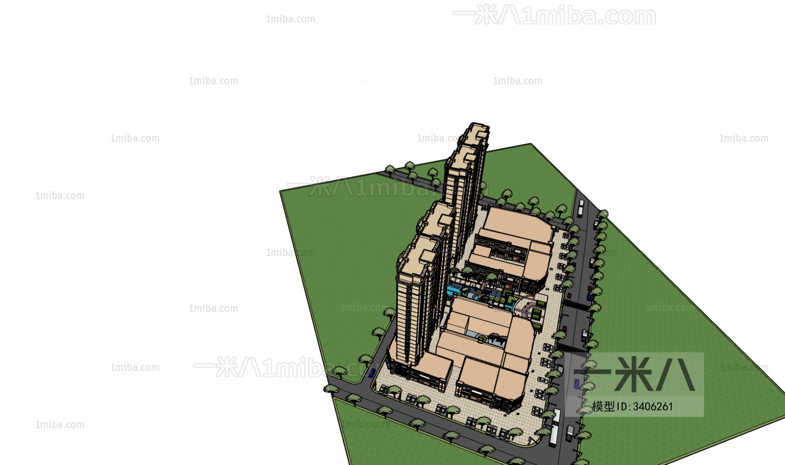 Modern Architectural Bird's-eye View Planning