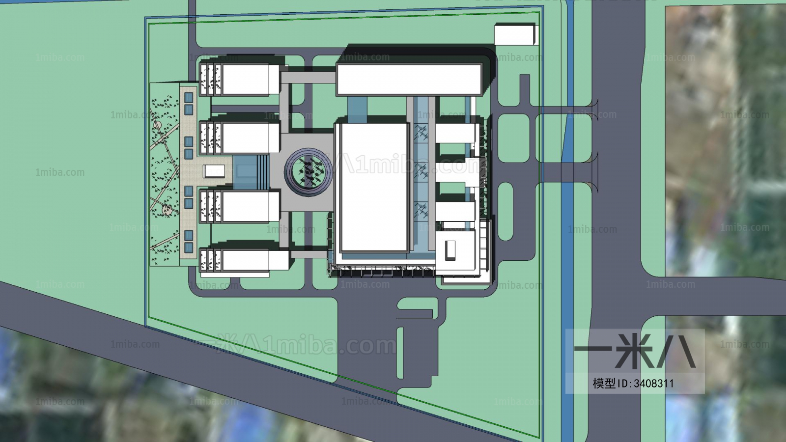 Modern Architectural Bird's-eye View Planning