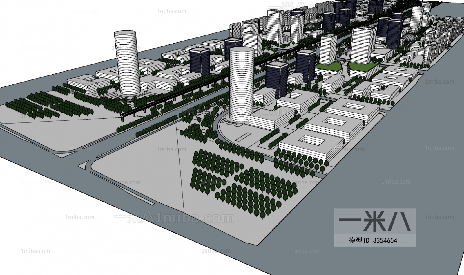 Modern Architectural Bird's-eye View Planning