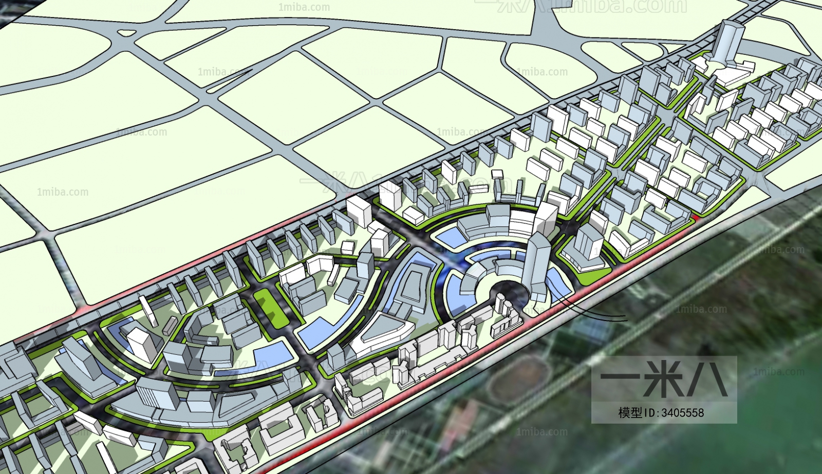 Modern Architectural Bird's-eye View Planning