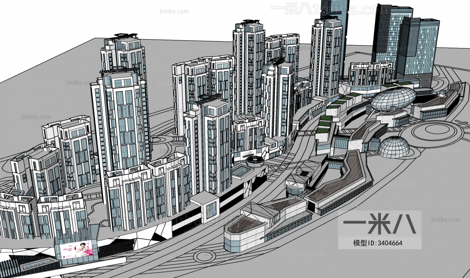 Modern Architectural Bird's-eye View Planning