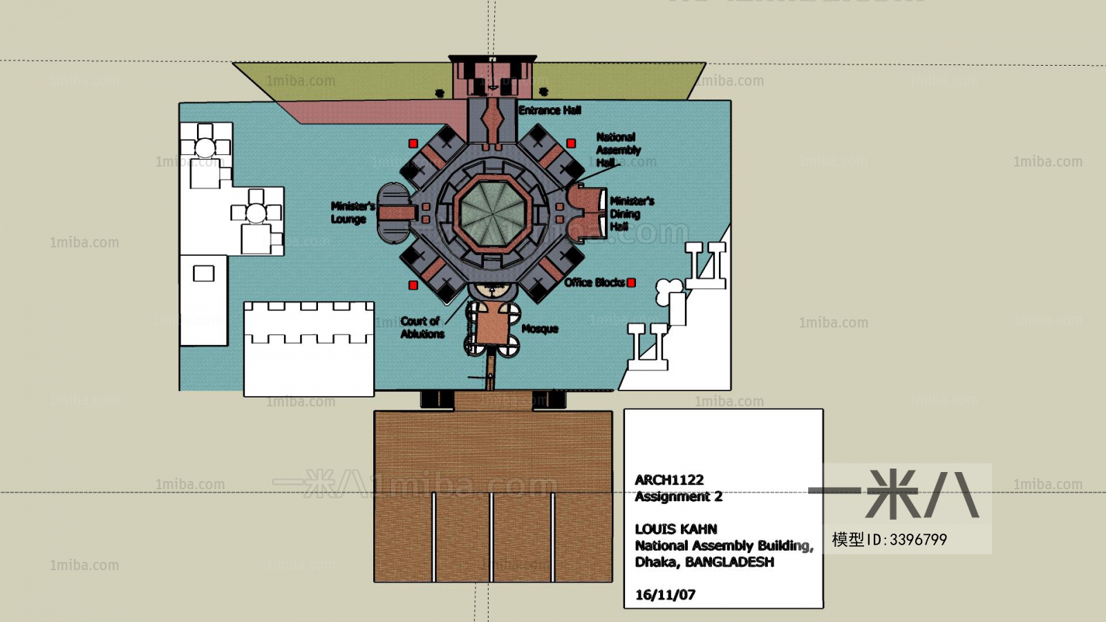 Modern Architectural Bird's-eye View Planning