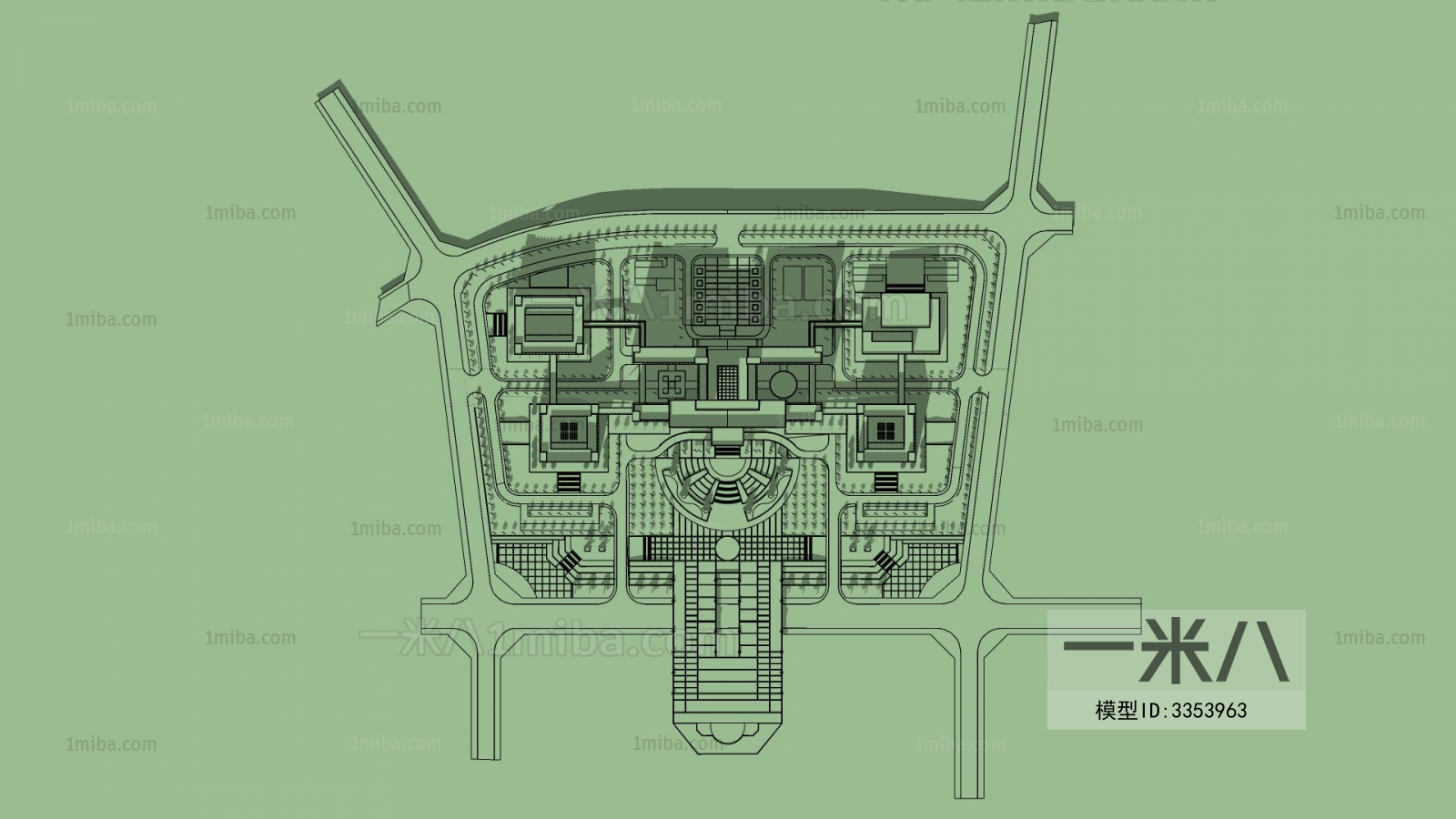 Modern Architectural Bird's-eye View Planning