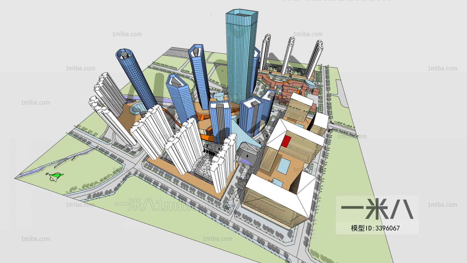 Modern Architectural Bird's-eye View Planning