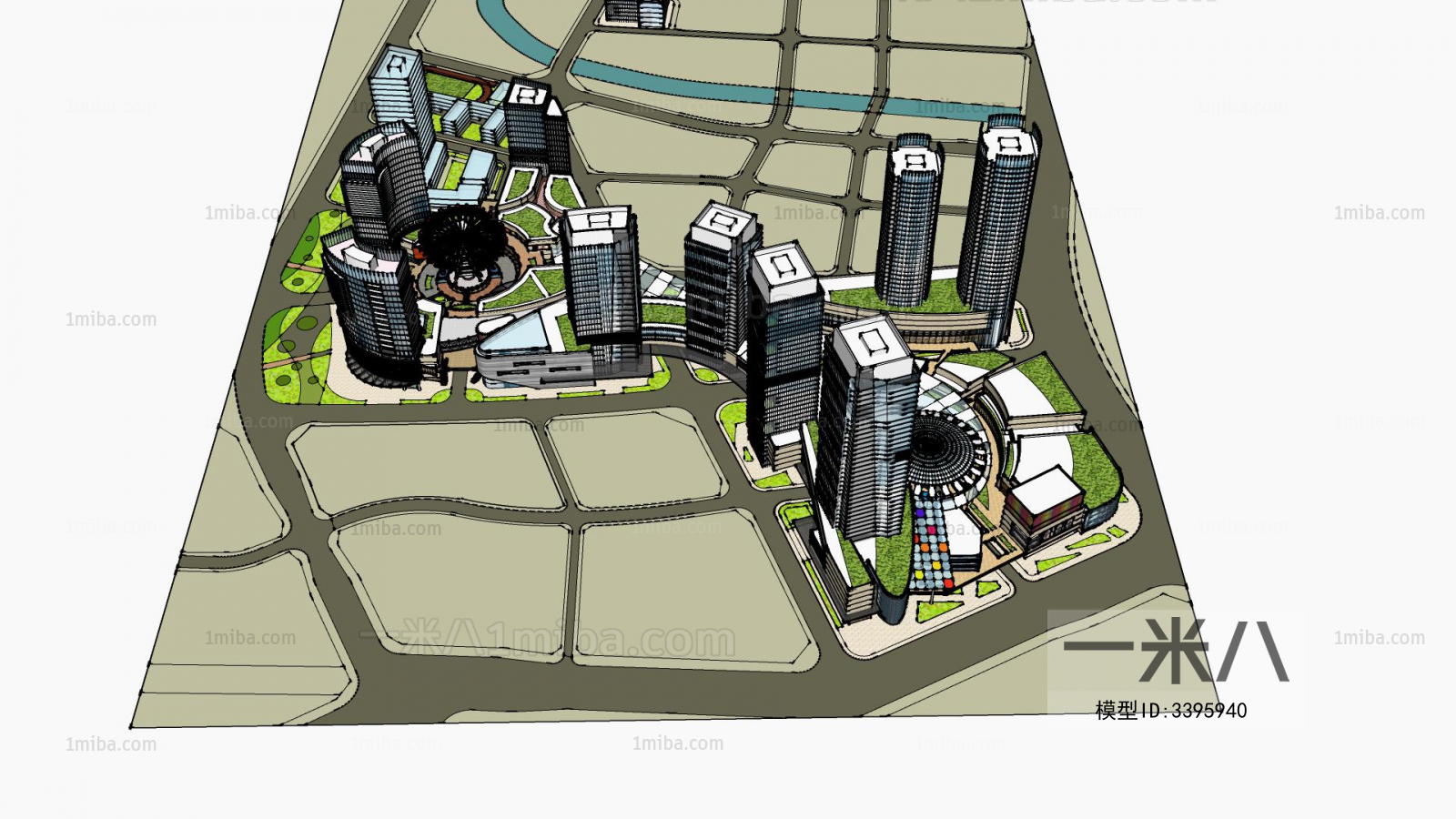 Modern Architectural Bird's-eye View Planning