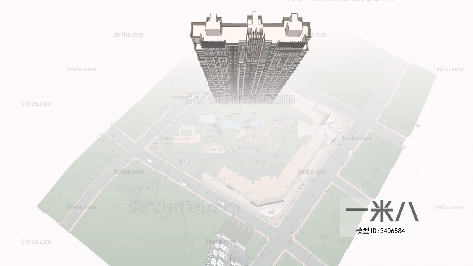 Modern Architectural Bird's-eye View Planning