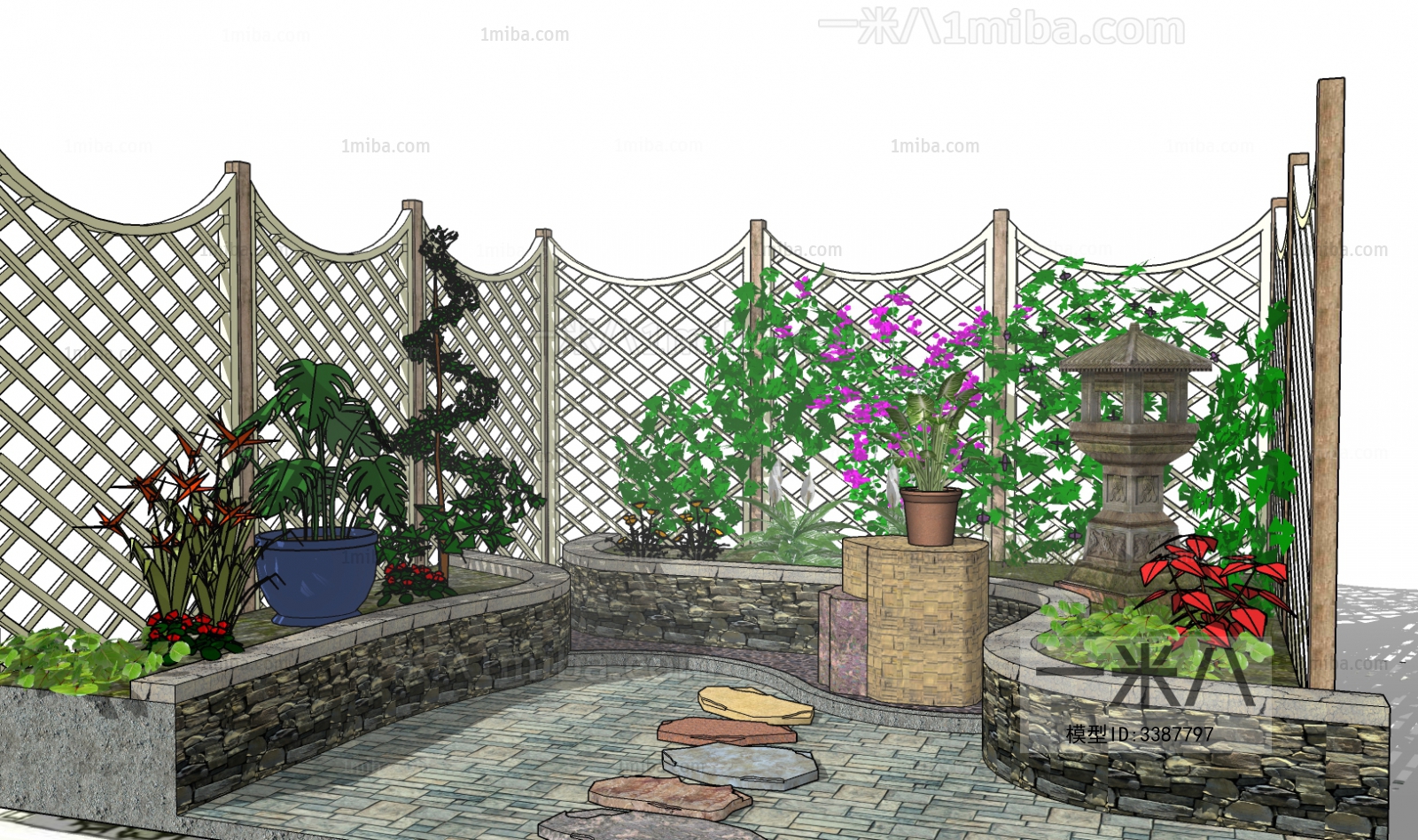 New Chinese Style Courtyard/landscape