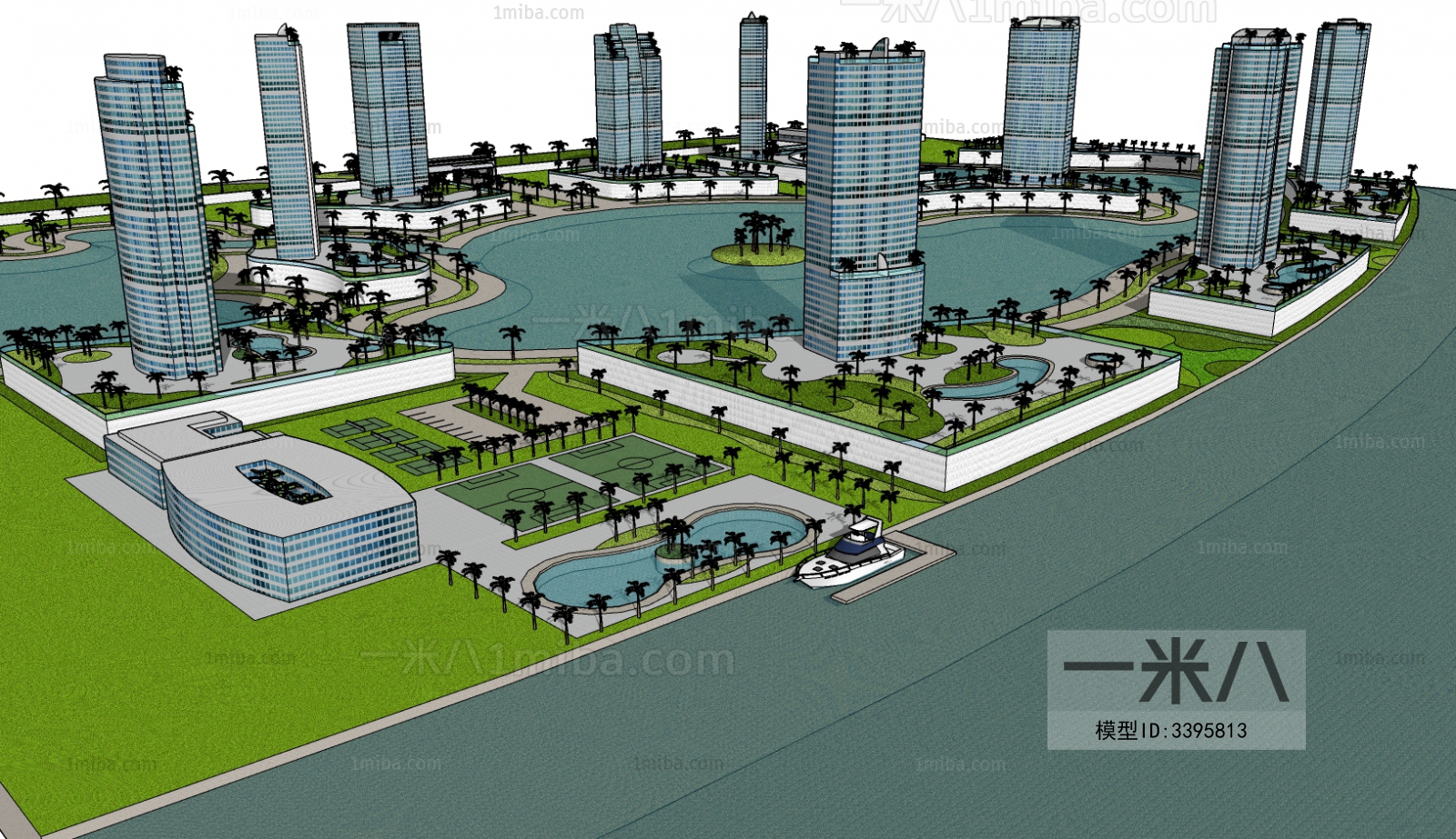 Modern Architectural Bird's-eye View Planning