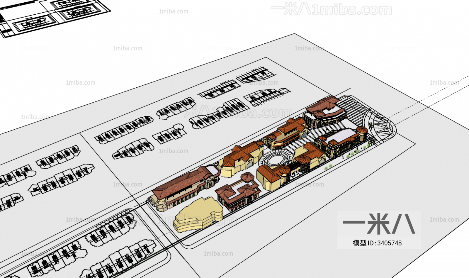 Modern Architectural Bird's-eye View Planning